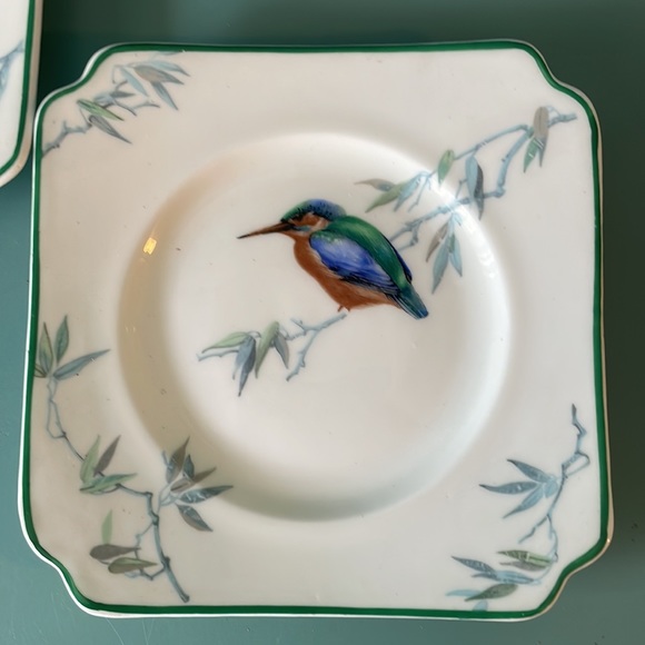 # Royal Doulton Art Deco set of 2 Kingfisher Tea Plates - Picture 2 of 5